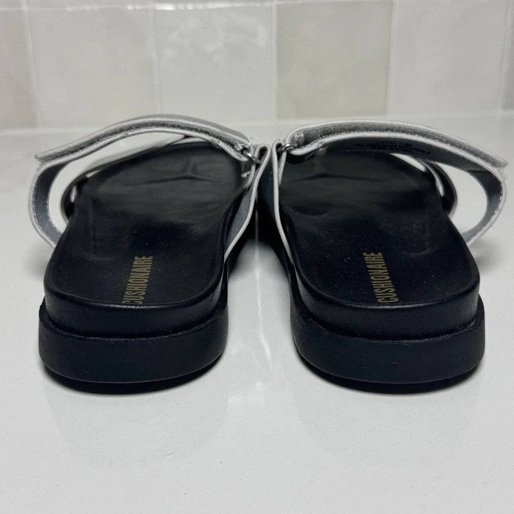 CUSHIONAIRE Lotto‎ Sandal Womens 7.5 Silver Metallic Slip On Comfort Slides - Picture 6 of 8